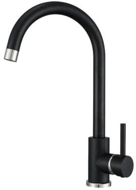 VBChome Rubinetto da cucina nero effetto granito girevole a 360° – Miscelatore monocomando per lavello, rubinetto moderno per lavello