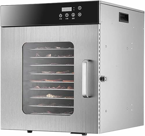 Food And Cecina Food Dehydrators, Fruit Dehydrating Machine With 8 Stainless Steel Trays, Temperature Regulator 30-90 ° С