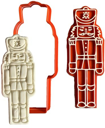Tagliabiscotti.it - Schiaccianoci soldato - Natale - Cookies cutter - Tagliabiscotti - Formina - Cutter per creare biscotti o decorazioni torte in pasta di zucchero - 10cm x 4cm. Colore Casuale.