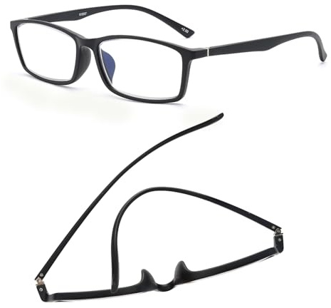 Anyrain Blue Light Blocking Reading Glasses for Women Men, TR90 Frame, Ultra-Thin Lenses, Lightweight, Flexible Reading Glasses for Computer, PC, Glasses Case, 615007