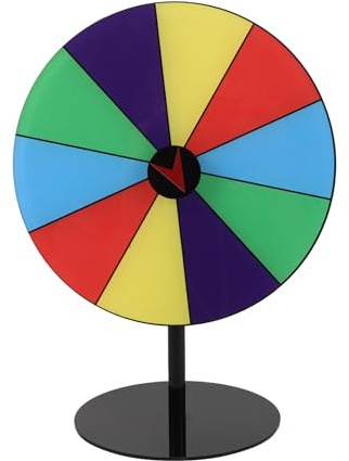 COOPHYA für Partys – Drehteller mit 10 Feldern, Stift und Halterung – Abwischbare, drehbare Tafel, ideal für Zuhause, Büro oder Verkaufsstand, 25 x 20 x 14 cm