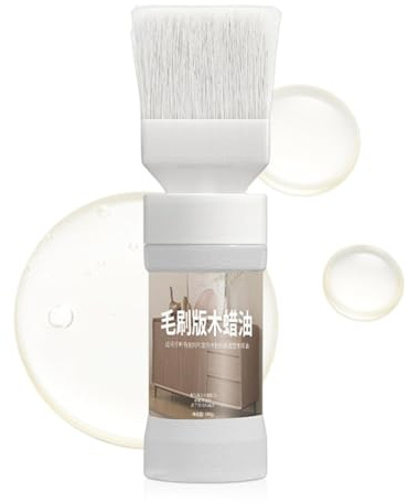 Möbelwachs 180 g langanhaltendes glattes Öl inklusive Pinsel | Holzoberflächen-Restaurierung für Schrank, Küche, Tisch, Kommode, Terrasse, Arbeitsplatte, Tür, Wand, Kamin, Zuhause und
