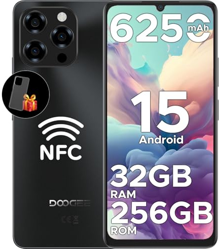 DOOGEESmart Note 58 Pro Smartphone Android 16, 32(8+24) GB+256GB/2TB TF Cellulare, 6.75 HD+ 90Hz Schermo,6250mAh, 16MP+8MP Telefono Cellulare, 4G Dual SIM/Octa Core/Widevine L1/NFC/OTG/Face ID/GPS