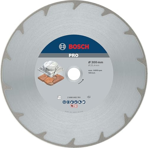 Bosch 1x PRO Marble Diamanttrennscheibe, 300 x 25,4 mm | für Weichgestein, Marmor, Ø 300 mm, Professional Zubehör Tischkreissäge, Benzinsäge