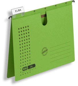 Elba Hängehefter chic A4 230g/qm Karton (RC) grün VE=5 Stück