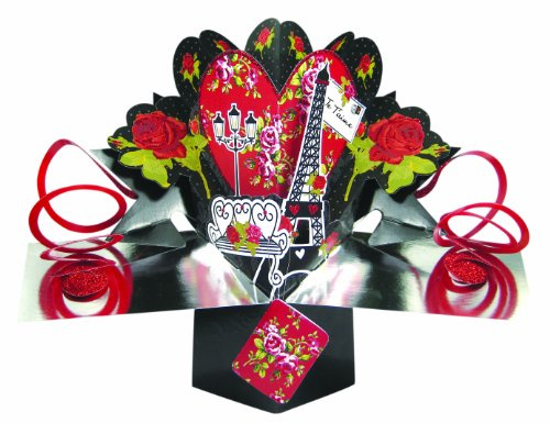 Je Taime Pop-Up Greeting Card Valentine's Day or Any Occasion 3D Pop Up Cards