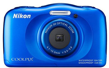 Nikon Coolpix S33 Digitalkamera (13,2 Megapixel, 3-Fach Opt. Zoom, 6,9 cm (2,7 Zoll) LCD-Display, USB 2.0, bildstabilisiert) blau