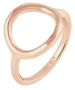 Elli Ring Damen Kreis Rund Geo Statement in 925 Sterling Silber