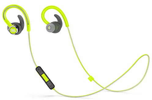 JBL Reflect Contour 2.0, Secure Fit, in-Ear Wireless Sport Headphone with 3-Button Mic/Remote - Green