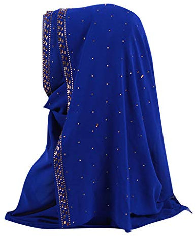 Lazzboy Shimmer Sparkle Gold Glitters Plain Chiffon Muslim Hijab Schal Halstuch Uslimische Kopftuch Turban-hüte Perlen Indien Hut Muslimischen Rüschen Krebs Chemo Beanie Turban Wrap Cap(K)