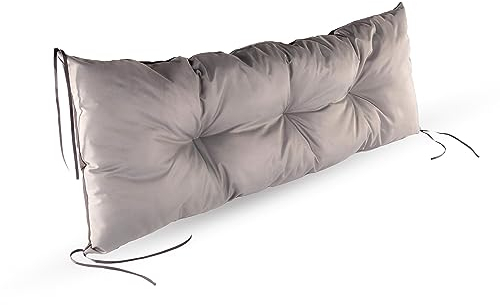 4myBaby GmbH Best for Garden Sitzkissen für 2 Personen Bank Bankauflage 120x40x13-16 cm in vielen Farben (Grau)