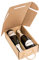 ONLY BOXES, Packung 4 Flaschenetui für 2 Flaschen, Karton für Champagner oder Champagner, farbige Kraftbox, Geschenkkarton für Flaschen