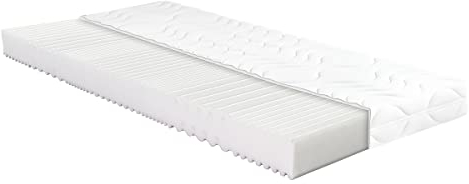 Matratzen Perfekt 7-Zonen Kaltschaummatratze Rio Basic, 100 x 200 cm – orthopädische Komfortschaum-Matratze mit Klimafaser verstepptem Doppeltuchbezug, Härtegrad H3, Höhe 14 cm