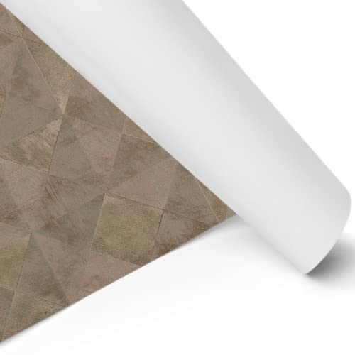 Grandeco Geometrisches Dreieck Muster Vliestapete champagner braun gold metallic GT3002 Gravity