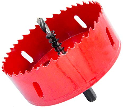 lochsäge 100mm Laiwei Bimetall-Lochsägenbohrer, HSS-Lochschneider mit Dorn für Holz und Metall (100 mm (3 15/16 Zoll))