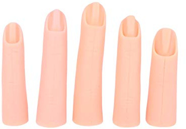 FRCOLOR Lot de 5 faux doigts en silicone pour exercer les doigts - Manucure Nail Art - Pour gel acrylique et nail art