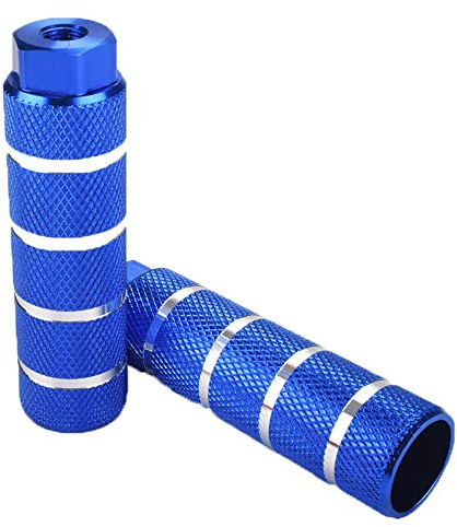 Enkarl Bike Pegs Anti-Skid Lead Foot Bicycle Pegs Aluminum Alloy BMX Pegs for Mountain Bike Cycling Rear Stunt Pegs Fit 3/8 inch Axles 26T (Blue)