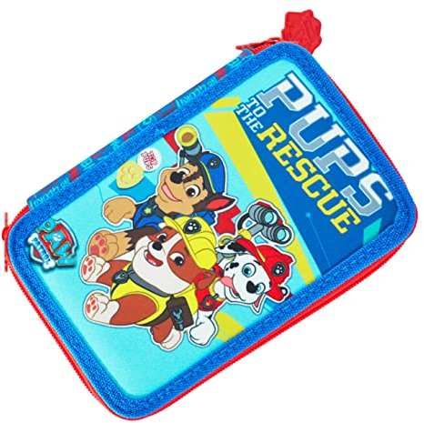 Coriex Paw Patrol Federmäppchen mit 3 Reißverschlüssen, CX-N02385-MC