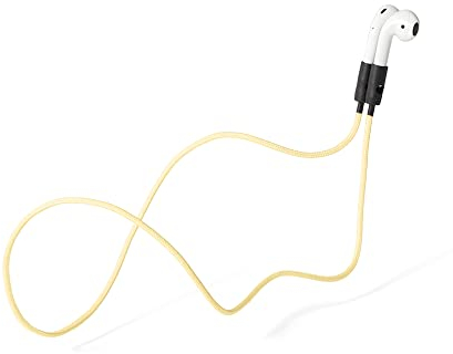 KNOK Halteband Kompatibel mit AirPods 1, AirPods 2, AirPods Pro Apple - AirPods Strap Halter Band AirPods Halterung Magnetisch Band in Gelb