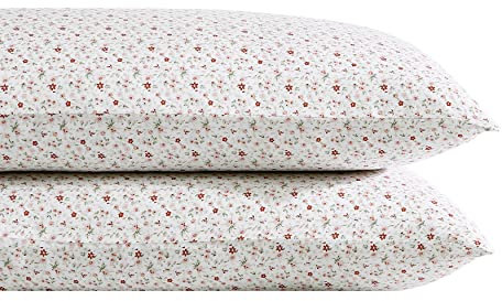 Laura Ashley Home - Standard-Kissenbezug-Set, Baumwoll-Satin-Bettwäsche, glatt und knitterarm (Evie-Gelb, 2-teilig)