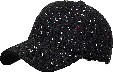 Baseballmütze mit Glitzerpailletten Elastisch Snapback Damen Herren Kappe Baseball Cap Mütze mit Pailletten Schirmmütze Atmungsaktiv Hüte Trucker Cap