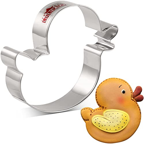 LILIAO Tiere Ausstechform Ente, 9,2 x 8,8 cm, Edelstahl