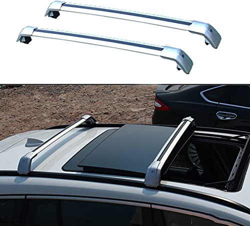 WHFTD Auto Aluminium Schienenquerträger Dachträger, für Mercedes-Benz GLC SUV X253 2015-2020 250 300 Dachträger Querträger Transportsysteme