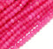 Achat & Jaspis Edelstein Strang Perlen, 4mm, Rondelle, 110 Stück, Schmuckperlen Halbedelstein für Schmuck Kette Armband (Pink Achat)