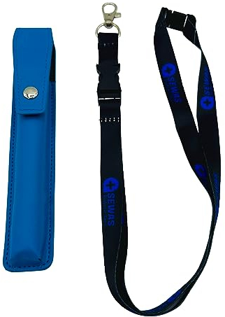 SEWAS Diabetic Care - Tasche für Insulinspritzen mit Halsband - Insulin Pen Etui Umhängetasche - Gürteltasche Injektionsgerät - Case für Diverse Insulin Pen - Diabetikertasche - Schutzcase Blau