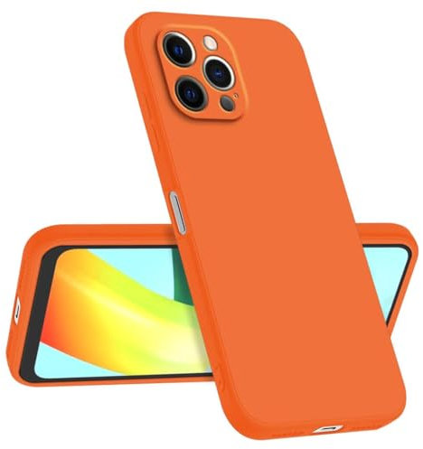 Longstong Phone Case Compatible with iPhone 12 Pro Max (6.7), Shockproof Personalized Slim Minimalist Design - Orange