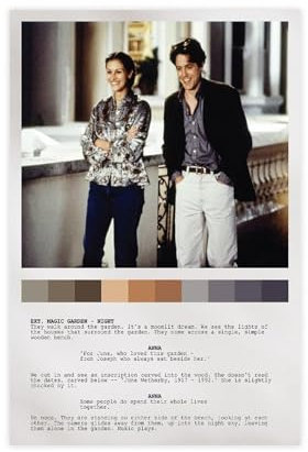 EMIGOS Notting Hill Filmposter auf Leinwand, Poster, Wandkunst, Dekor, Bild, Gemälde für Wohnzimmer, Schlafzimmer, Dekoration, ungerahmt, 30 x 45 cm