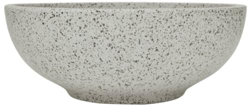 vidaXL Lavabo sobre Encimera Redondo, Lavamanos de Tocador, Lavabo de Fregadero, Lavamanos sobre Encimera para Baño Aseo, Cerámica Gris
