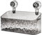 Baketron Salle De Bains Etagere Ventouse，Étagère Avec Motif Glacier，Boîte De Rangement Mural Pour Toilettes，Peut être Renforcé Par Rotation，Rangement Des Serviettes Et Autres Articles Divers（L-gris）