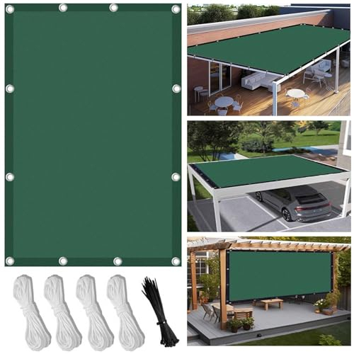 Sonnensegel Nach Maß mit ösen 1.6X4.6m Segeltuch mit ösen im Viele Größe und Farben, Schattierungsnetz inkl Befestigungsseile, UV-Schutz, Wetterfest für Garten Terrasse Balkon