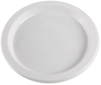 Nupik Plato Blanco Llano Reutilizable, 300 platos, 22 cm de diametro, Poliestireno, Ideal para eventos