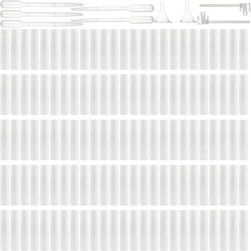 SENENQU Set di 100 Mini Flaconi Spray 2ml Atomizzatore Profumo Campioncini Profumi, Boccette Profumi Vuoti Viaggio Profumo Flacone di Nebulizzatore per Profumo, Liquido - Bianco