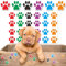 Lawen Creative 1200 Stück 6 Farben Hund Pfote drucken Aufkleber bunte Welpe Pfote Label Aufkleber Lehrer Belohnung Aufkleber 2,5CM Kinder Party Dekoration Umschlag Siegel