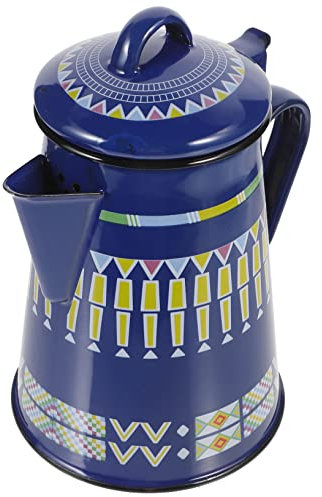 COLLBATH Emaille-wasserkessel Mehrzweck-emaille-teekanne Für Haushaltsküche Leicht Zu Bewegen Mit Griffdesign Retro Und Praktisch Zum Einfüllen Von Wasser Und Reinigen