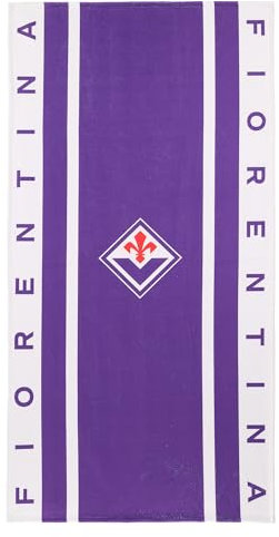 Only4fan S.r.l. ACF Fiorentina Telo Mare 70x140 cm in microfibra Prodotto Ufficiale, viola