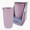 EST 2012 UBERSTAR BARWARE & GIFTS Radius Travel Cup / 400ml Insulated Travel Coffee Mug/Leakproof Pop to Unlock Sip Lid (Blush Pink)