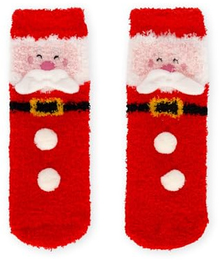 LEGAMI - Rutschfeste Weihnachtssocken It's a Match, für Kinder und Erwachsene, Santa Claus-Thema, 26-34