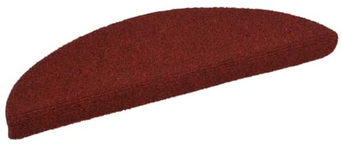 vidaXL Stufenmatten Selbstklebend 20 STK. 56x17x3 cm Bordeauxrot Halbrund