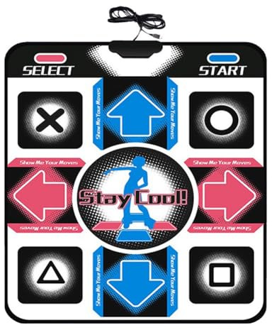 Swiixxer USB-Kabelgebundene Tanzmatten 11 Tasten Tanzspiel Step Pad Tänzerdecke Ausrüstung