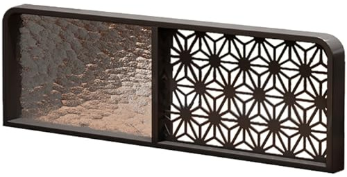 Kaverno Trennwände for Essbereiche, Eisenteiler for Essbereiche Schreibtisch Arbeitsplatte, Niedriger Zaun Esszimmer-Trennwand Aus Glas für Büro, Hotel, Bar, Schlafzimmer(Black-B,60 * 40cm)
