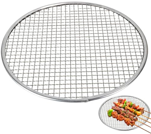 Ersatz für Grillroste, 33 cm, verdickter runder Grillrost aus Edelstahl, Backblech für Zuhause, Hof, Camping, Picknick, Garten |.Runden