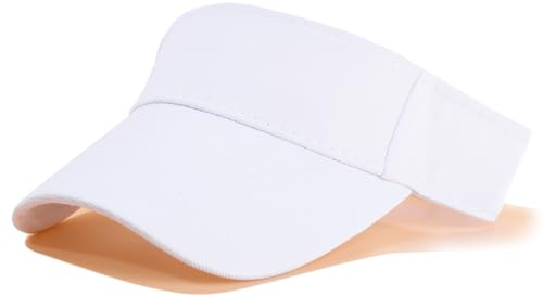 Tiakay Unisex Visoren Cap Schirmmütze für Tennis & Golf – Leichte Sonnenblende mit UV-Schutz, Ideal für Damen und Herren im Sommer (Weiß)