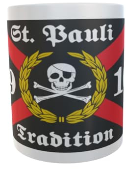 U24 Tasse Kaffeebecher Mug Cup Flagge St. Pauli Tradition 1910