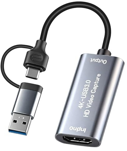 Video Capture Card 4K USB3.0 HDMI to USB C Capture Card | Streaming Device 4K@30Hz 1080P@60fps Game Record 4K Passthrough Loop-out Compatible for Quest Switch iPad Camera Mac Laptop P