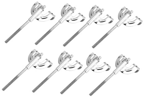 Fiocias 8 Teiliges Set mit Spannhaken, Spannböckchen Und Spannklauen für Bassdrums Und Snare Drums