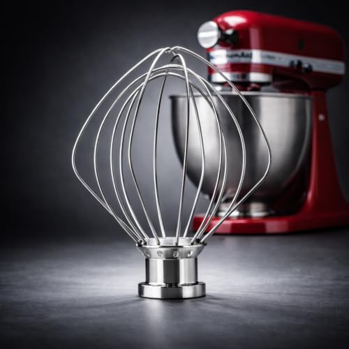 KitchenTech Fouet en acier inoxydable pour robot de cuisine - 100 % acier inoxydable 304 - Passe au lave-vaisselle - Ajustement précis - Compatible avec Artisan, Classic et Ultra - Inoxydable et